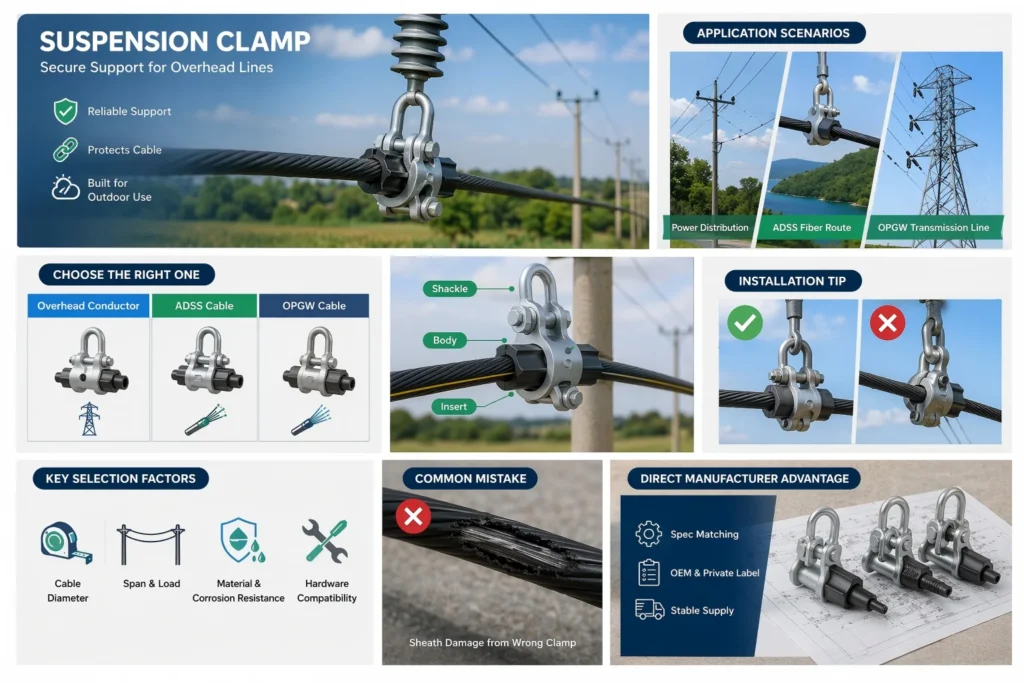 What Is a Suspension Clamp and How to Choose One