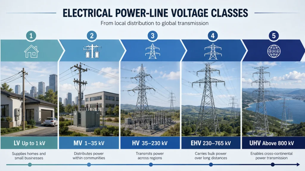 electrical power line voltage classes