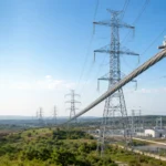 overhead power line transmission network