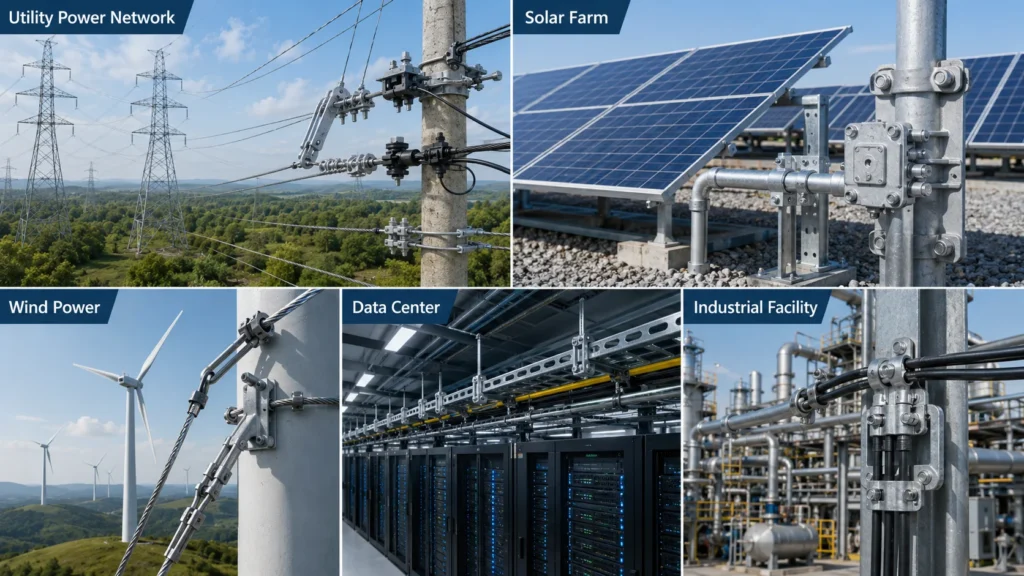 power line fittings industry applications